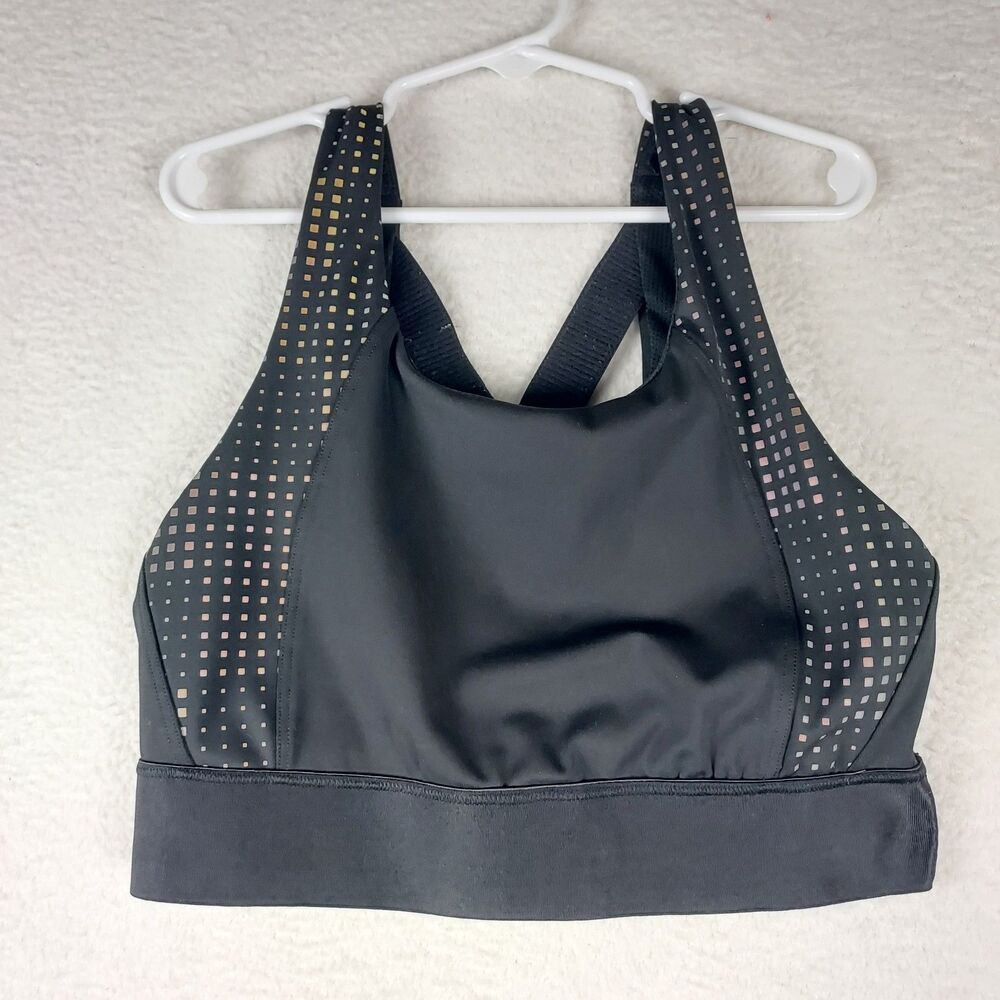 Athleta Sports Bra Women's XS Black Crossback Medium Impact Athletic